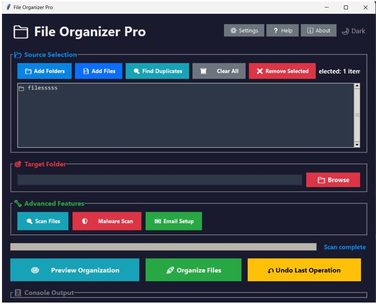 File Organizer Pro – Automation Tool